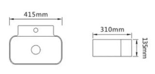 Раковина накладная SantiLine SL-2002 44см белый